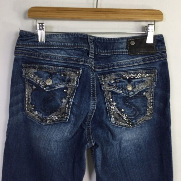 Silver Jeans Womens Suki Slim Boot Cut Stretch Denim Jeans Blue Size W29/L33 - Picture 8 of 15